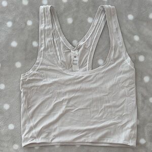 lululemon athletica White Racerback Crop Tank
